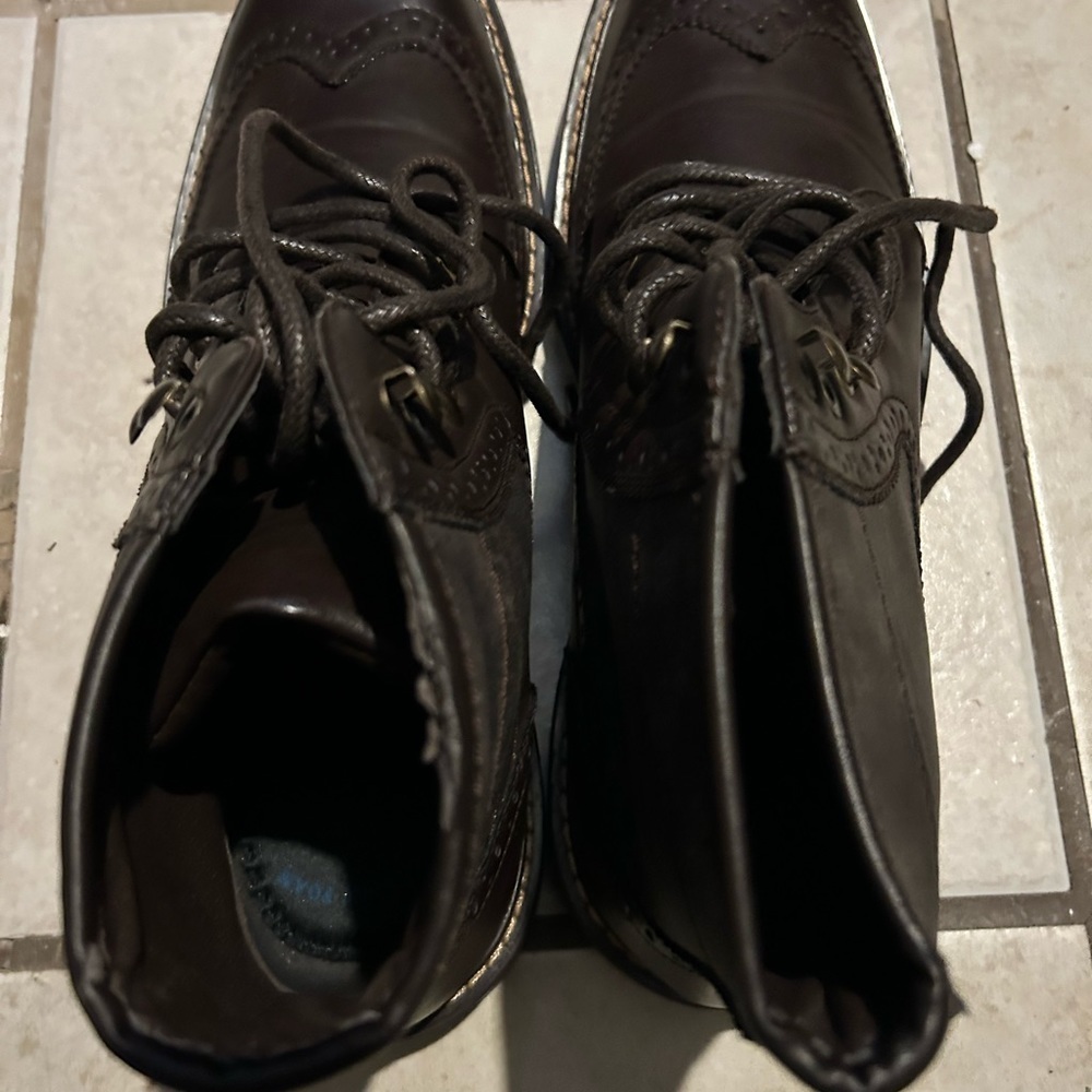 David Stone ankle boots wingtip brown size 11.5 EUC - Picture 4 of 4